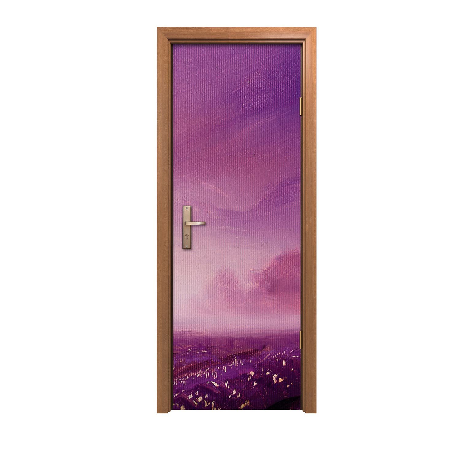 Autocollant de porte 70x200cm fleur pour décoration murale
