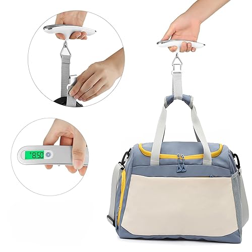 Miniatura 3 de Báscula de viaje digital recargable con correa para equipaje y maleta, peso máximo de hasta 110 libras110.2 lbs y diseño de pantalla LCD, puerto USB