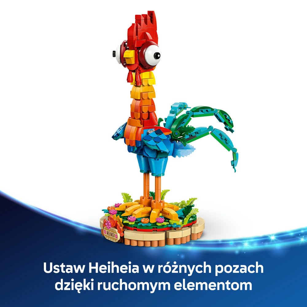 LEGO Disney Heihei 43272 | Figurka z filmu, zestaw do budowania, prezent dla fana Disneya 9+, 566 elementów