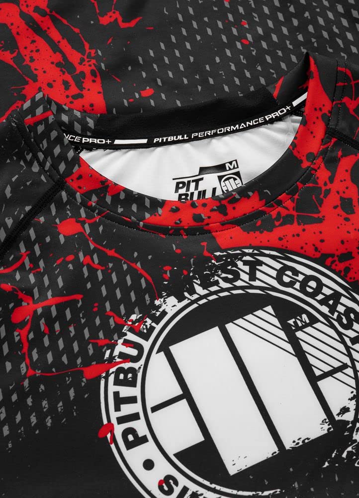 Męska koszulka z długim rękawem Rashguard Pit Bull West Coast Blood Dog II, czarny, L