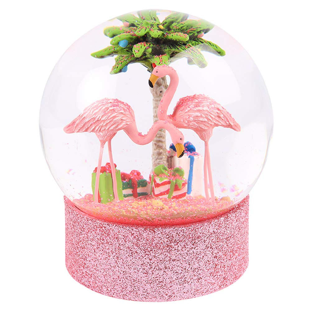 Paperchase Christmas flamingo snow globe