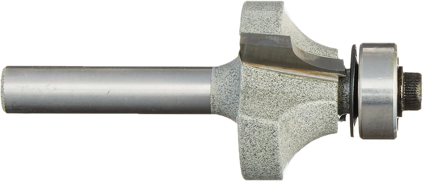 Vermont American 23132 1/4-Inch Radius Carbide Tipped Roundover and Bead Router Bit, 2-Inch Ball Bearing 2-Flute 1/4-Inch Shank