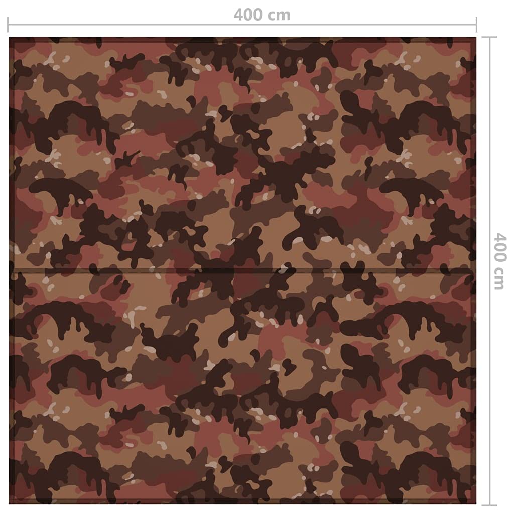 Bâche Anti-Pluie, Camping Bâche Rain Tarp Imperméable Anti UV 4x4 m Camouflage