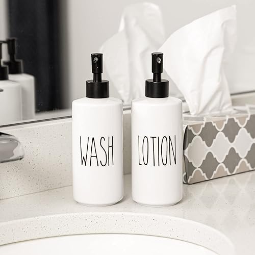 Miniatura 9 de Heartland Home Dispensador de líquido de porcelana de 16 onzas, dispensador de jabón y detergente para cocina, baño y lavandería