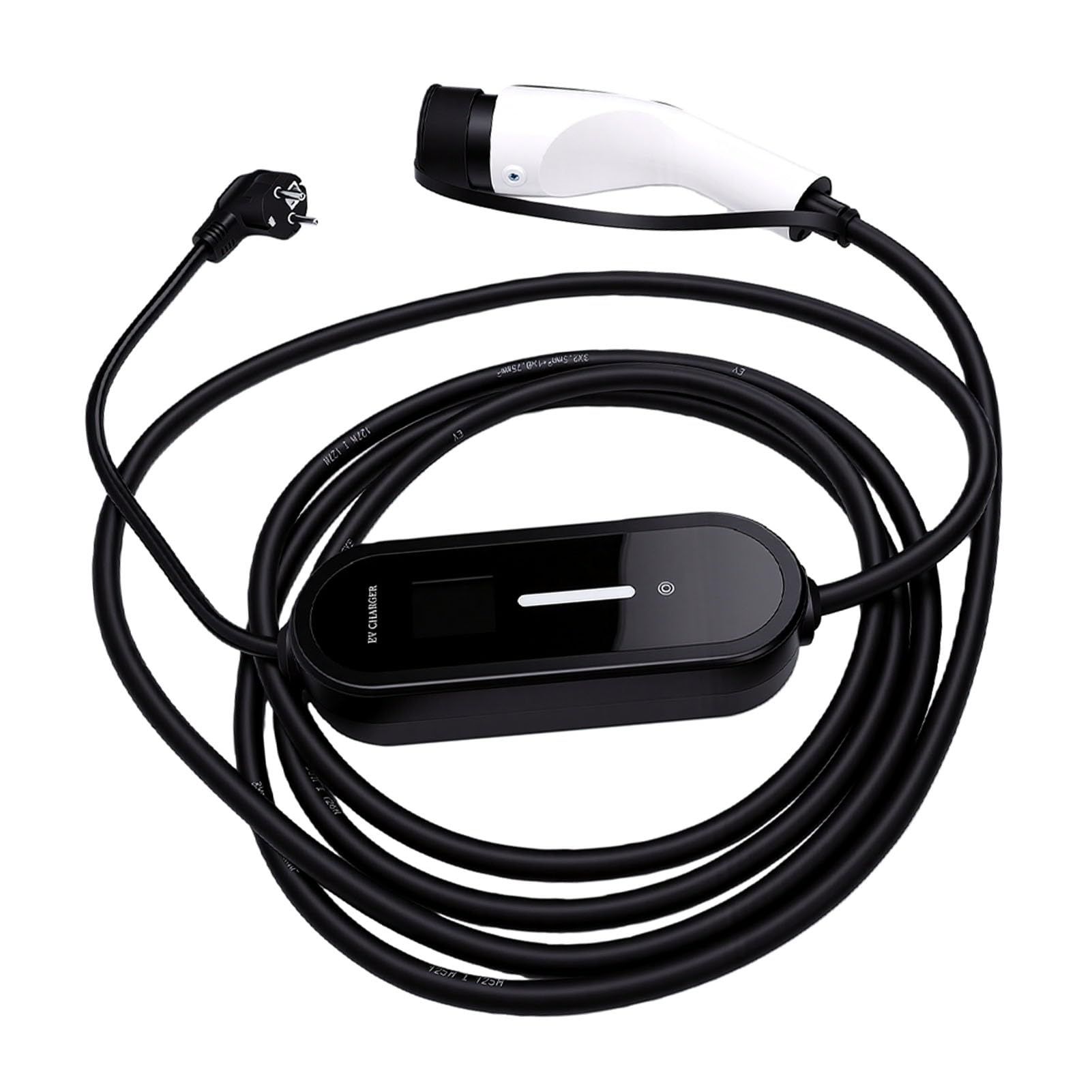 Akozon Cargador EV Portátil, 6A-16A 3.5kW IP54 Cable de Carga para Vehículo Eléctrico 5m Camisa TPU Disipación de Calor para Uso en Hogar Viaje Exterior