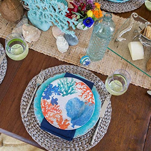 The Home Talk Hand Braided Table Runner | 13'' X 72'' Vintage Farmhouse Mats For Parties, Dining Table, Coasters | Decorative Jute Natural Fibers | Eco-Friendly Accessory | Natural Store #TOP4