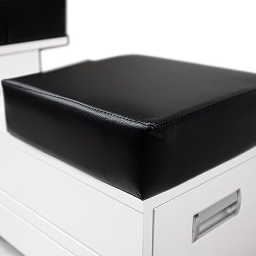 Miniatura 6 de ALERAII Carrito de pedicura con reposapiés, carrito de pedicura para pedicura, muebles y equipos de salón de uñas, color blanco