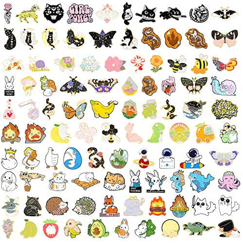 Enamel Pins For Backpacks, Cute Enamel Pins Backs Aesthetic Bulk Set Random Anime Lapel Badges Brooches Funny Pins For Women, Bag,Clothes,Jackets, Hats, Kids, Girls, Gifts (20Pc) #TOP3