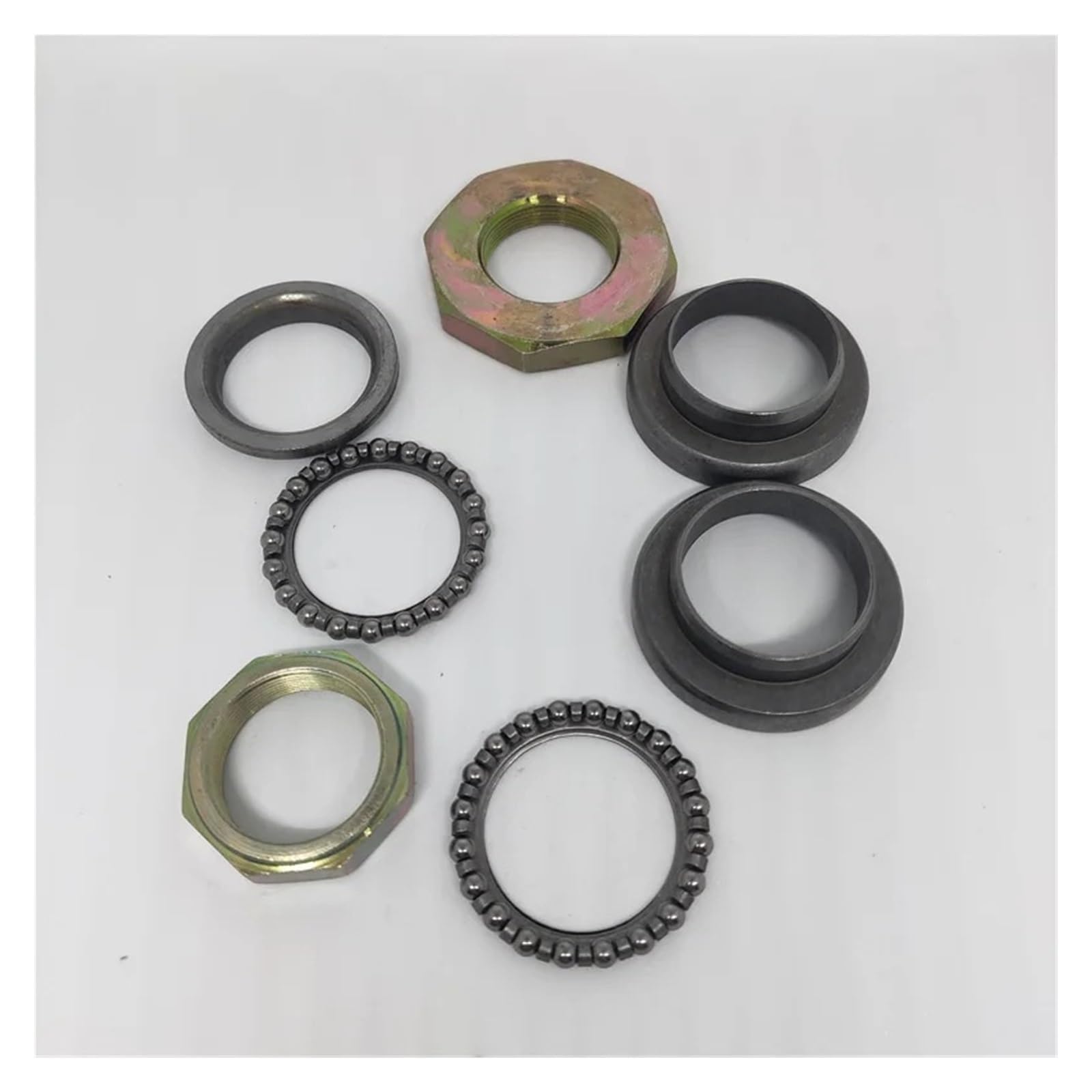 7 Pezzi Set Cuscinetti Sterzo Testa Pista Per Yam&aha PW50, Per Loncin PY50, Jianshe PY50 1981-2013 Kit Cuscinetti Moto Cuscinetto sterzo