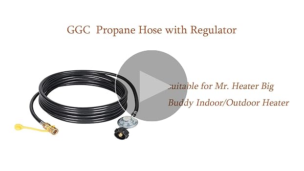 Amazon.com : GGC 12 FT Propane Hose with Regulator -3/8