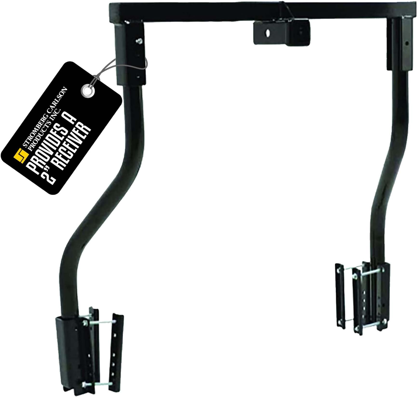 Stromberg Carlson CC-275 Trailer Tongue Cargo Bike Bunk - Adjustable Trailer Tongue Rack for RVs, Supports Up to 100 lbs, Fits RV Approved 2" Receiver Bike Racks, 14" -55" A-Frame Mounting Width Range