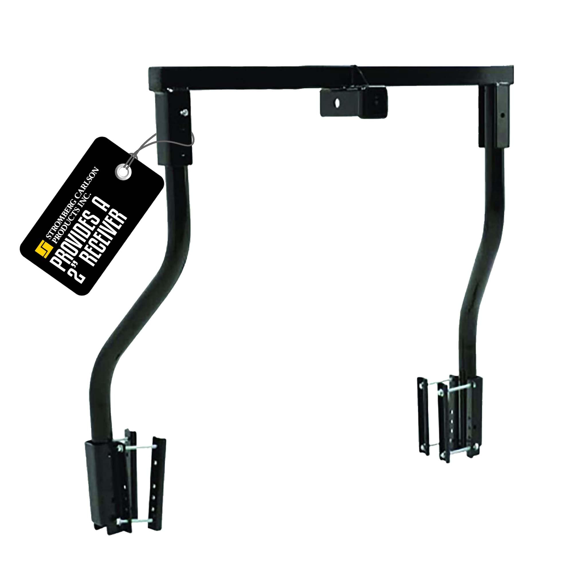 CC-275 Trailer Tongue Cargo Bike Bunk - Adjustable Trailer Tongue Rack for RVs, Supports Up to 100 lbs, Fits RV Approved 2" Receiver Bike Racks, 14" -55" A-Frame Mounting Width Range