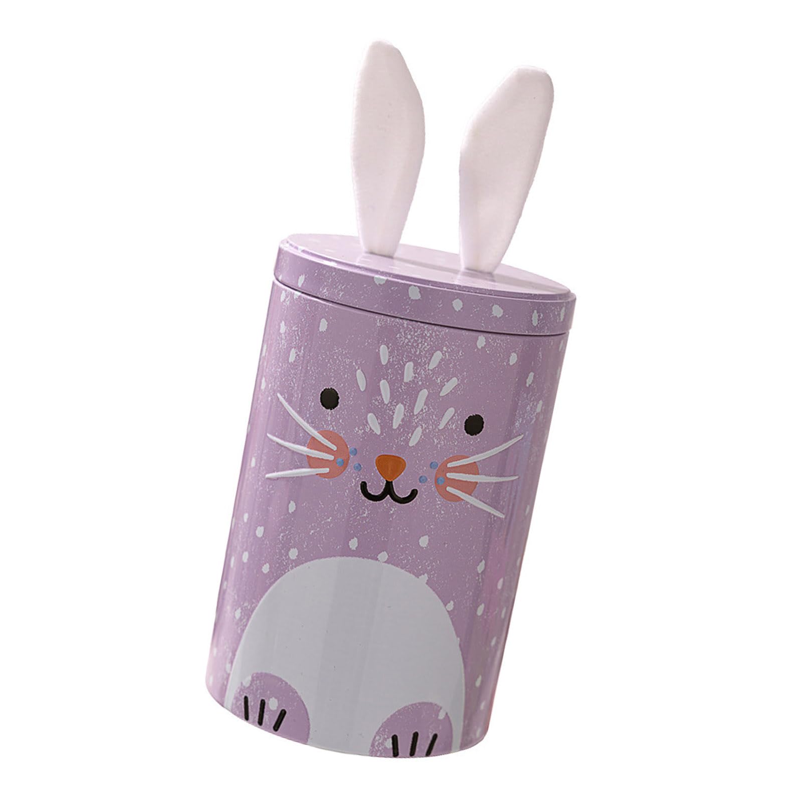 Msioytog Easters Treat Boxes Metal Box Rabbits Easters Party Supplies Present Box Perfect for Candy and Snacks Storaging Iron Cookie Case