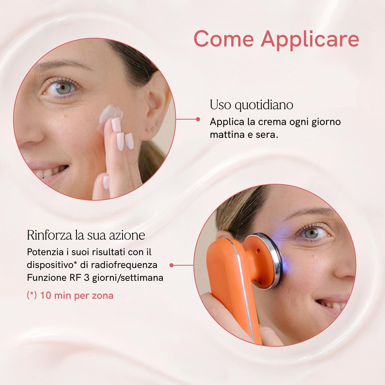 MASDERM - Crema Viso Radiofrequenza Idratante 500 ml, Gel Conduttore Professionale con Acido Ialuronico e Collagene, Crema Antirughe Rassodante Donna, Trattamento Antieta per Pelle Soda e Morbida