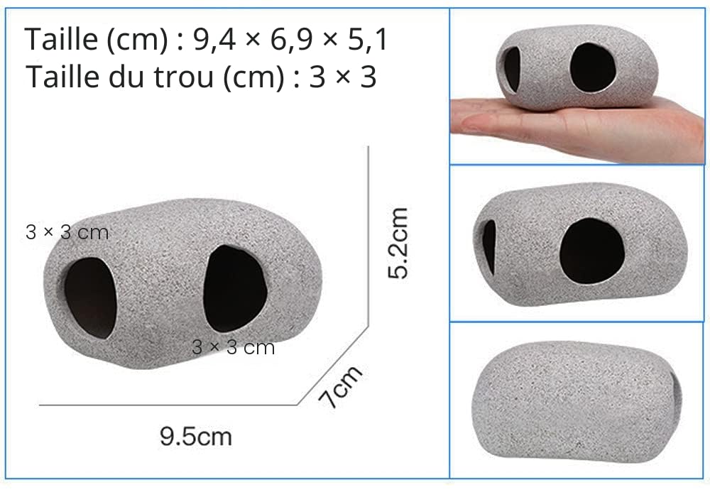 Roches pour Aquarium pour Poisson à se Reproduire, Jouer et se Reposer, Petites Céramique Pierres Décoratives pour Aquarium