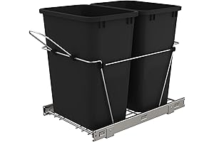 Rev-A-Shelf Double Pullout Trash Can for Under Kitchen Cabinets