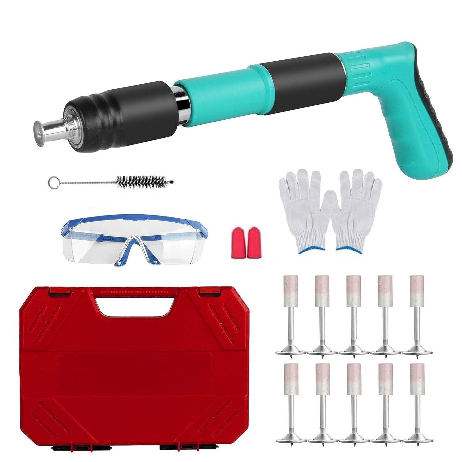 Nail Wall Fasting Tool for Cement. Manual Steel Nail Gun with 50 Steel Nails.Manual Concrete Nail Guns for Carpentry, Home Decoration, Building Maintenance, and Projects-picture-18