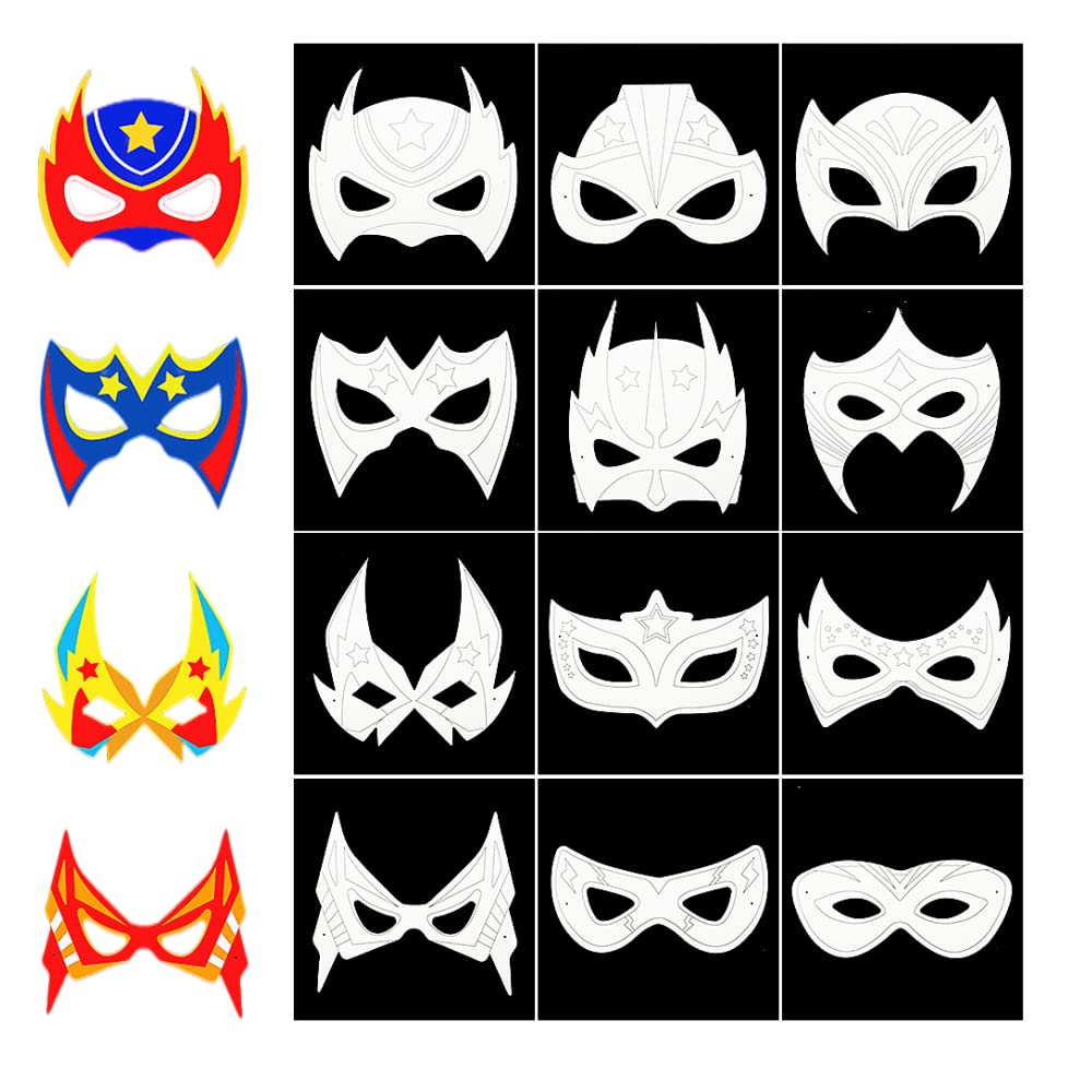 Superhero Mask Craft DIY Hero Mask Craft 24 PCS / 36 PCS Party Game Supplies Super Party Favors