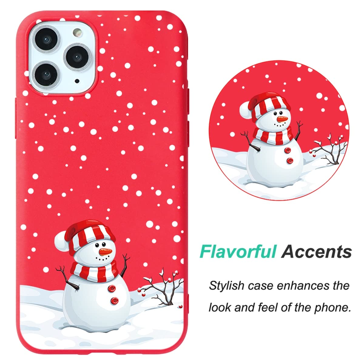 Yoedge 2 Pezzi Natale Cover per iPhone 12/iPhone 12 Pro 6,1