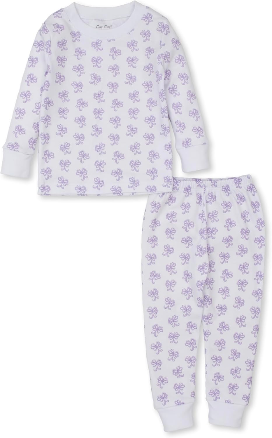 Kissy Kissy Baby-Girls Infant Bows All Around Lilac Print Long Pajamas Set