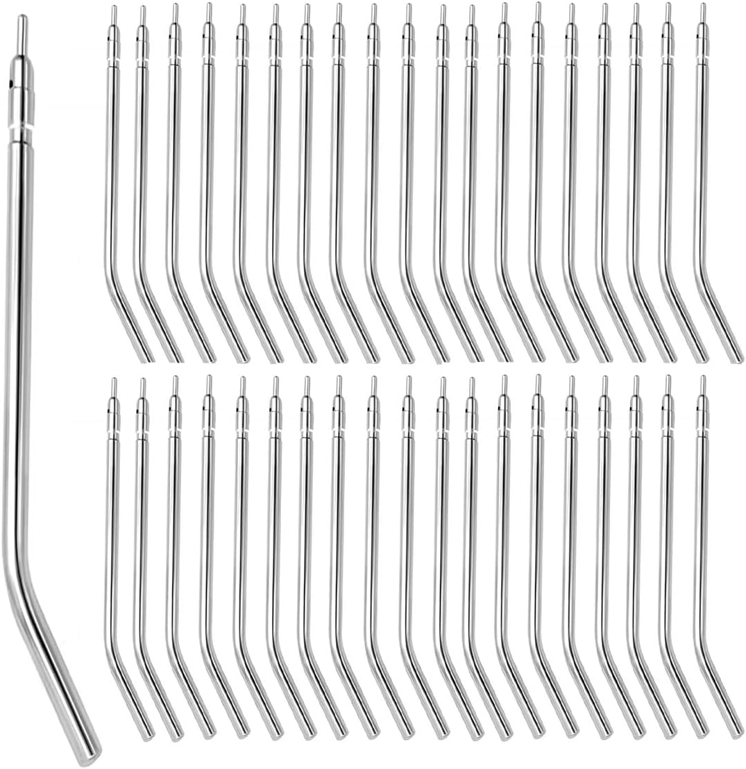 LA MIERE 20pcs Copper-Plated Metal 3 way Syringe Air Water Spray Nozzles Tips Dentist Clinic Use
