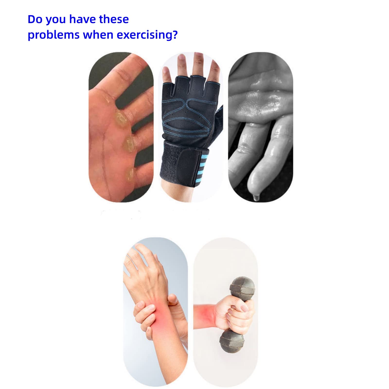 Fitness Gloves Pull-Up Grip Belt Men 4 Finger Fitness Palm Support Horizontal Bar Auxiliary Gloves Women Training Equipment, Grip Enhancement Breathable Comfortable Fit Assorted