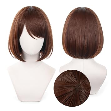 DAZCOS Anime Cosplay Wig Women Costume Accessories for Party Halloween BrownA