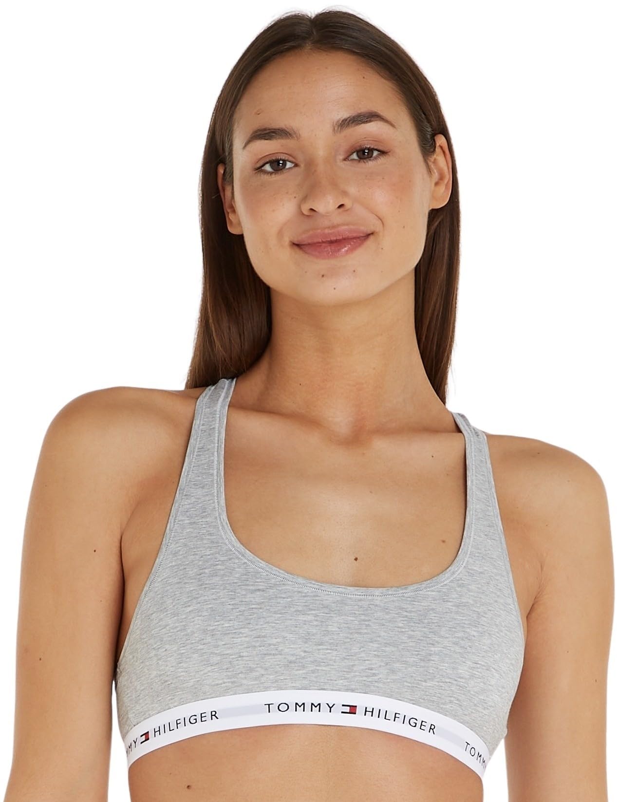 Tommy Hilfiger Women’s Stretch Bralette, Grey (Light Grey Heather), XS