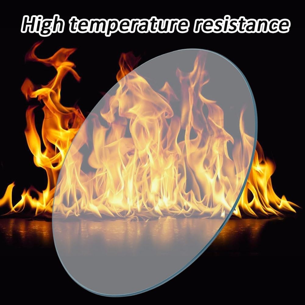 Tempered Glass Table Top, Round Clear Glass Table Surface, Glass Table Tops for Replacement, Tabletop Protector, Patio, Dining(28cm)