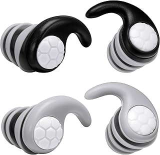 KLEBREIS 2 Pairs Silicone Ear Plugs Sleep Noise Reduction Ear Plugs Noise Cancelling Ear Plugs Sound Blocking Earplugs Anti-Snoring for Sleeping Work Concerts Airplane(Large)