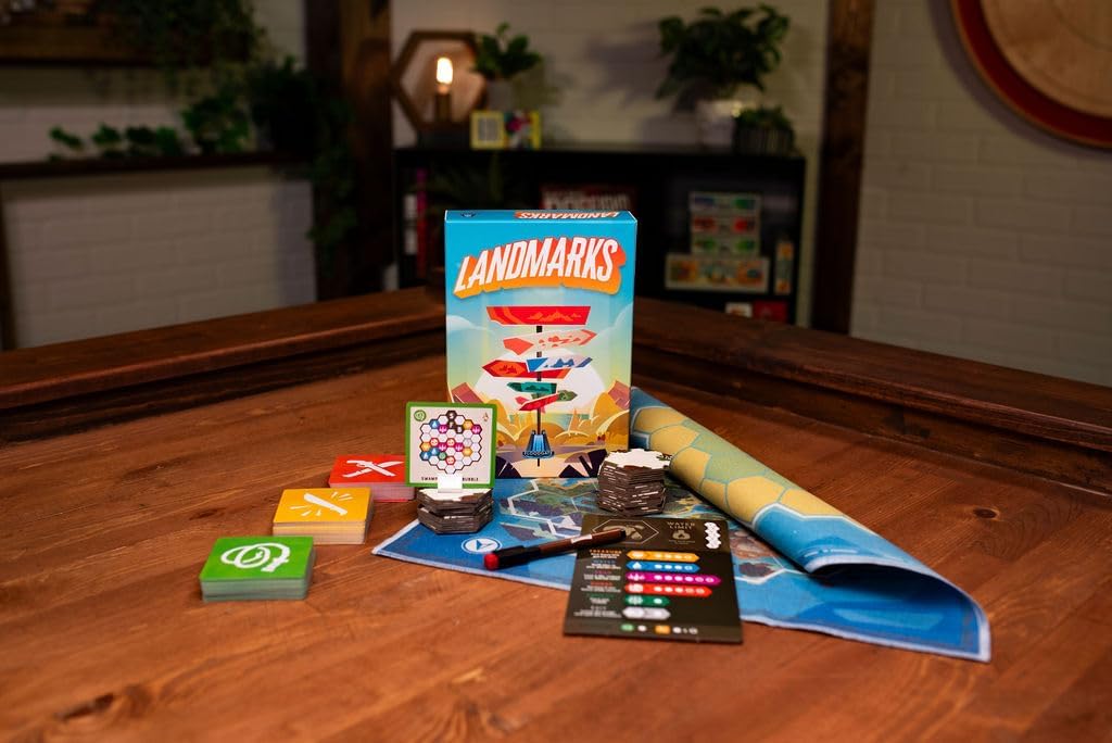 Floodgate Games Landmarks | Cooperative Board Game for Adults and Kids | Fun Game for Family Game Night | Word Association Party Game | Ages 10 and up | 2-10 Players | Average Playtime 20 Minutes