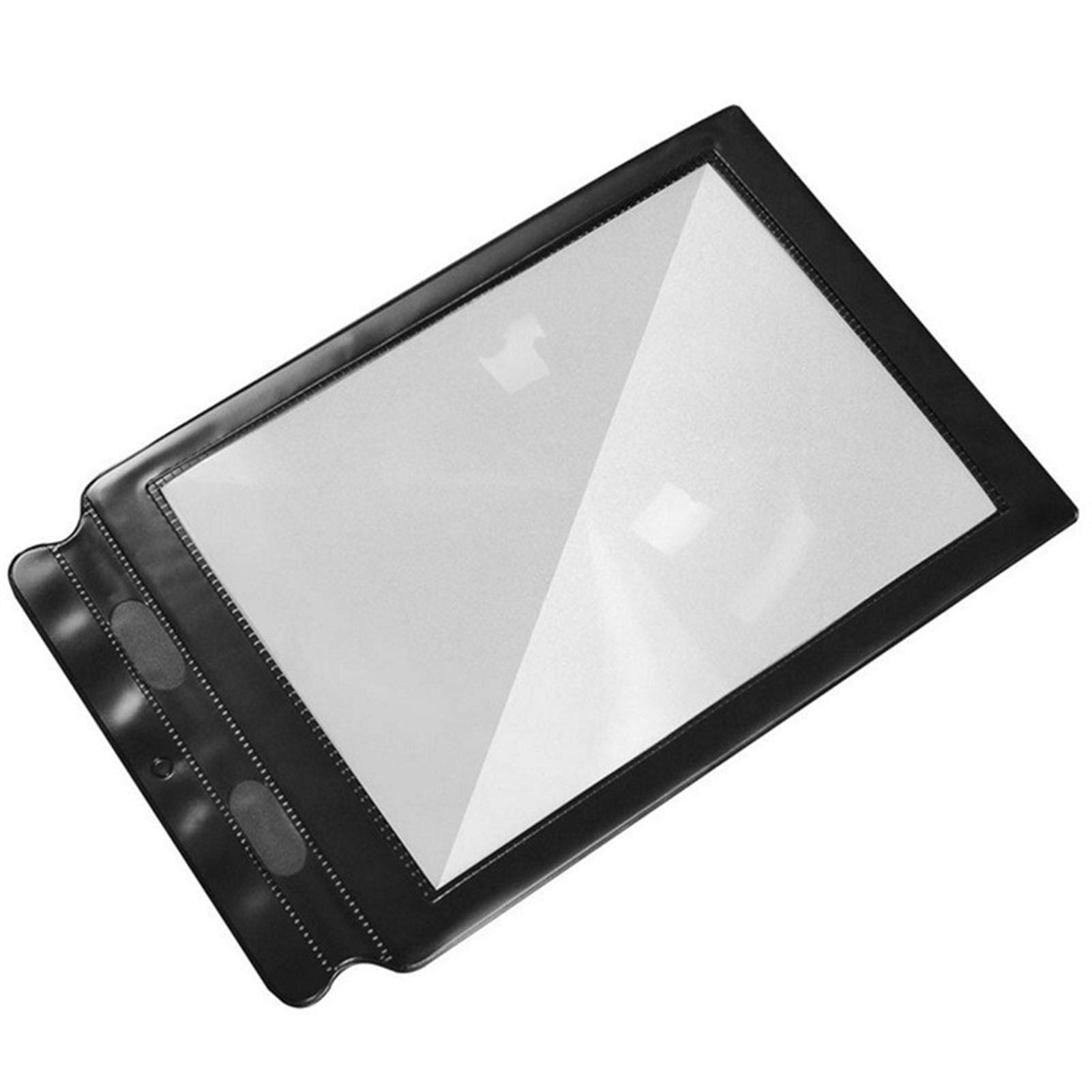 Loupe portative à Cadre Noir en PVC Pliable et résistante aux Chutes A4, Lecture Portable, Ultra-Mince, 3X, Carte Pleine Page Wisdom