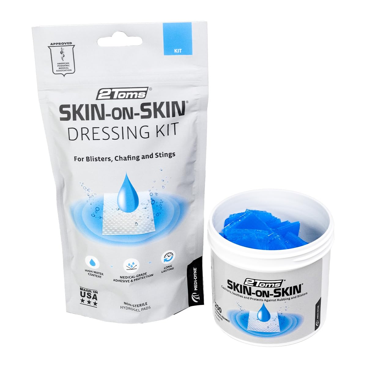 Amazon.com: 2Toms Skin-on-Skin Squares & Dressing Kit Bundle