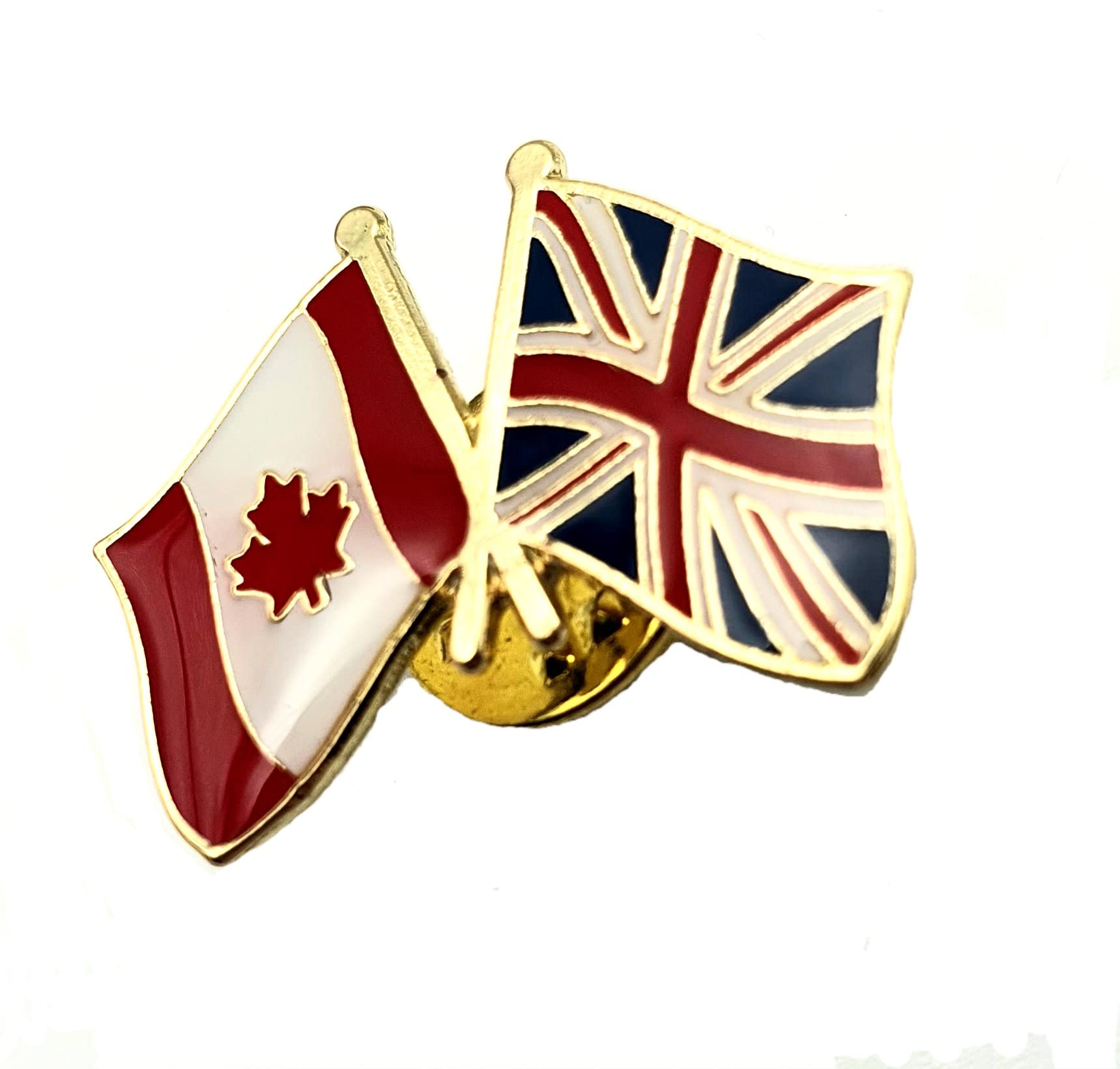 Canada Canadian United Kingdom UK Friendship Metal Country Flags Pin Badge