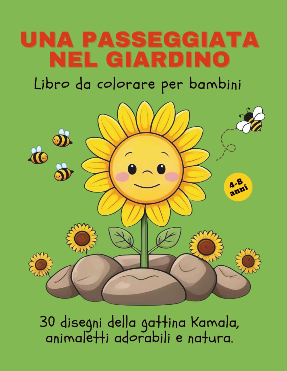 Una Passeggiata nel Giardino: Libro da colorare per bambini