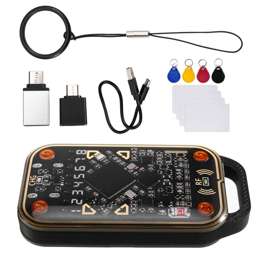 Chameleon Ultra V3.0 RFID Smartcard-Emulator 125K 13,56 MHz ID IC Tag Kopierer NFC Lese- und Schreibfunktion + 8 Stück UID CUID Schlüsselanhängerkarten