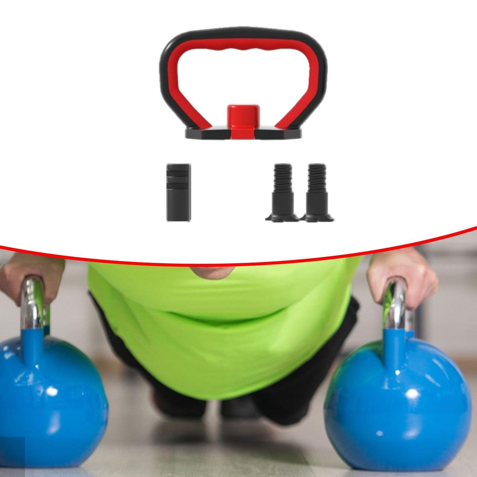 rockible Kettle Bell Handle Push Up Stand Easy to Assemble Weightlifting Accessories Dumbbell Converter for Outdoor Dumbbell Exercise, Type 2