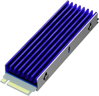 GLOTRENDS M.2 Heatsink and M.2 Screws for PS5 Installation Desktop PC Installation, fit for 2280 M.2 PCIe NVMe 4.0/3.0 SSD (Blue)