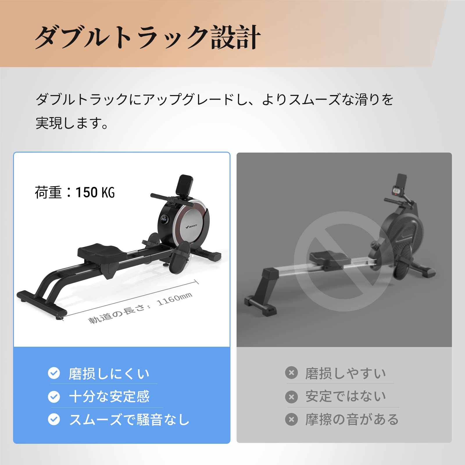 Amazon | ローイングマシン ボート漕ぎマシン メリック MERACH 