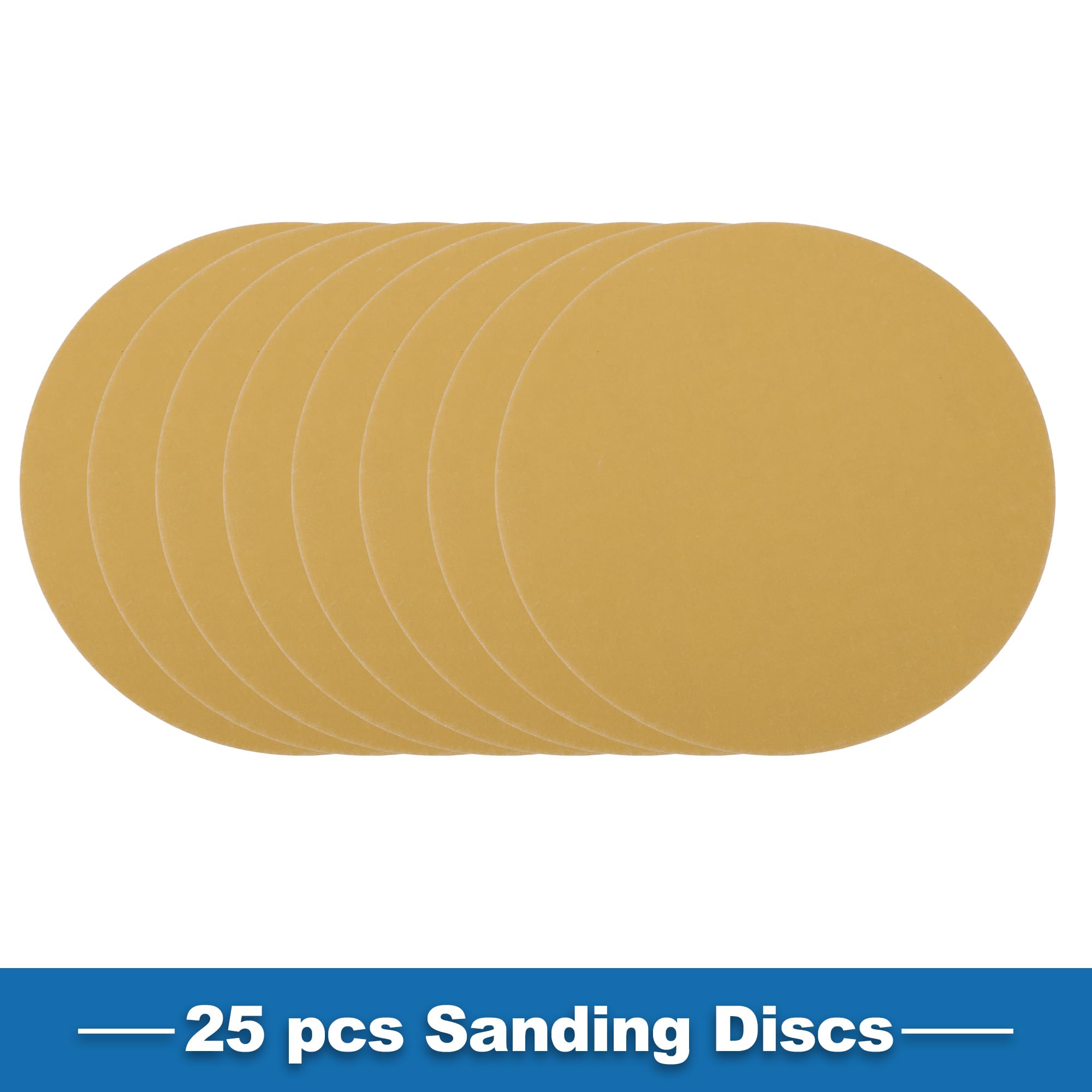 A ABSOPRO Sanding Discs 8 Inch 400 Grit Round Hook and Loop Sandpaper Aluminum Oxide Yellow 25 Pcs, 200mm/8" - Image 3