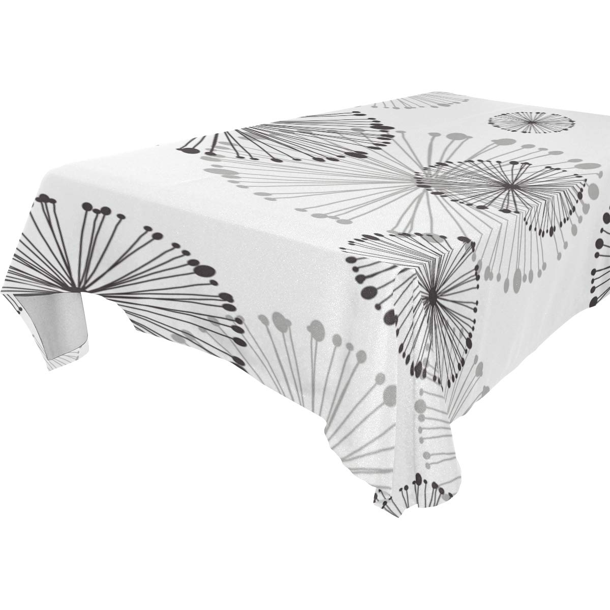 LORVIES Rectangle Pattern of Dandelion Tablecloth for Wedding Party Holidays Washable Polyester Table Cloth Cover, 54 x 72 Inch
