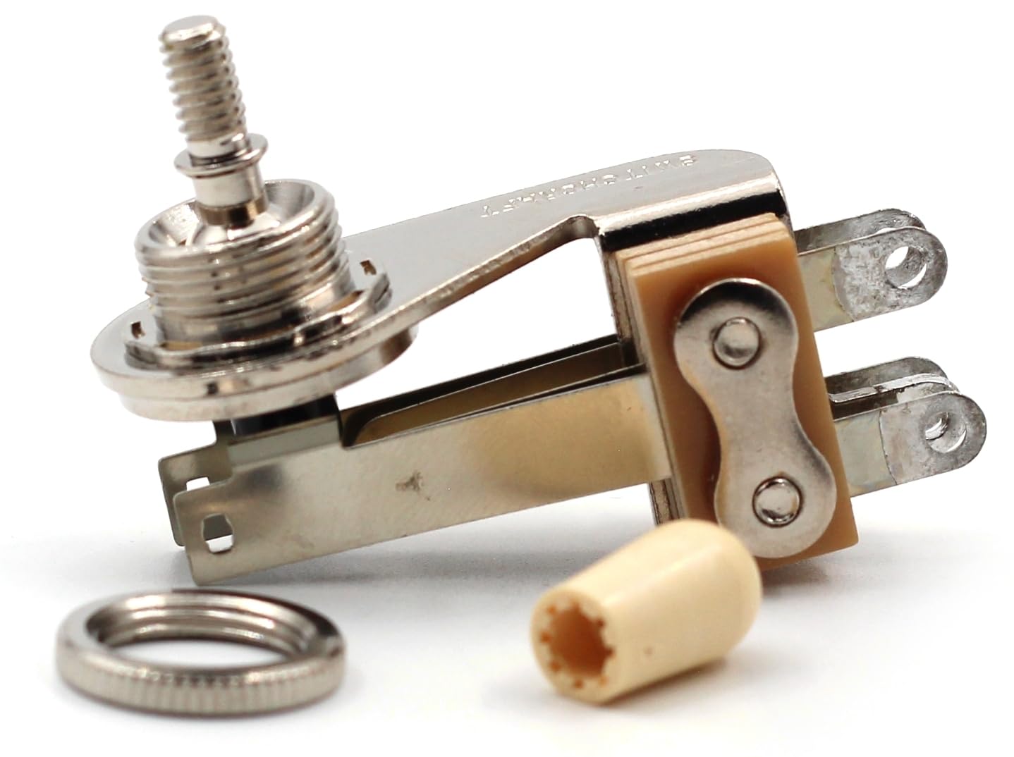 Switchcraft 3-Way Toggle Switch - Right Angle L-Type w/Genuine Cream Switchcraft Tip for Electric Guitar
