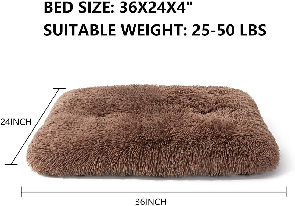 Dog Bed Medium Dogs, Washable Dog Bed Crate Pad for Cage Kennel, Dog Bed Crate Mat 30"