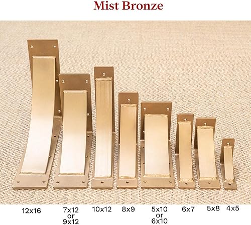 Miniatura 13 de Rustic Red Door Co. Soporte triangular de acero resistente para estante flotante, pequeño decorativo, soporte de estantería de bricolaje