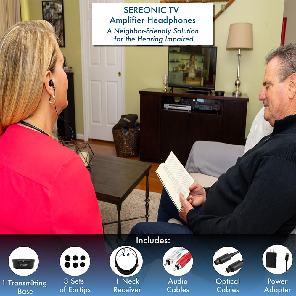 Wireless TV Headphones for Seniors - Clear Audio Smart Earbuds - Dettaglio