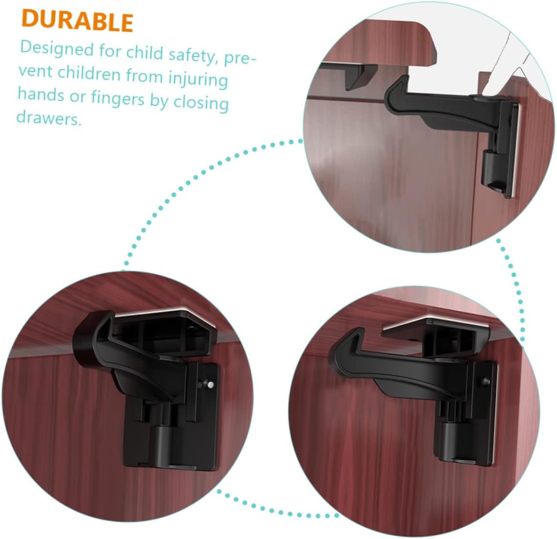 FAVOMOTO 10pcs Boy Girl Safety Drawer Locks Material Easy to Use Prevent Accidents Boy Girl Proofing Proofing