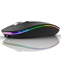 Uiosmuph Mouse Senza Fili Bluetooth, BT5.1+BT5.0+2.4G Ricaricabile Mouse Senza Fili
