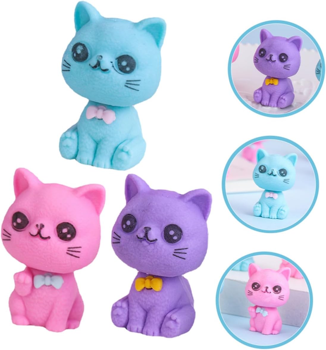 VILLCASE 48pcs Cute Animal Erasers Erasers for Boys and Girls Fun and Educational Bulk Pack