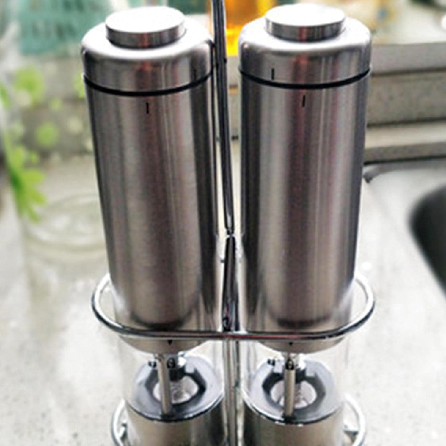 プジョー ペッパーミミル 電動ミル セット ペッパーミル ソルトミル 粗さ調節 電気塩とコショウグラインダーセット電池式ステンレス鋼