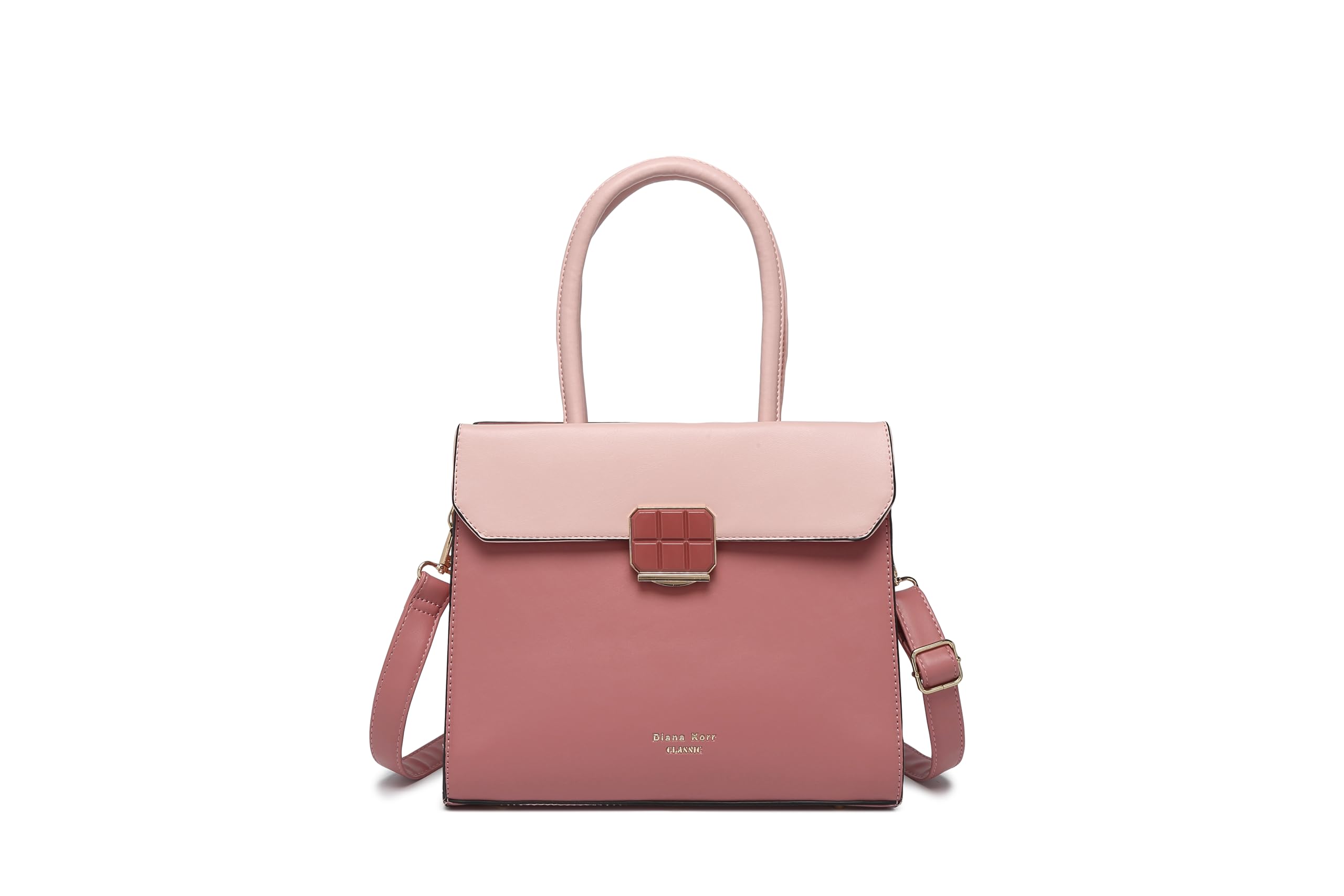 Diana Korr Faux Leather Women & Girls Handbags Purse, Stylish Fashion Shoulder & Crossbody Bag With Long Strap (Pink) (B0CM39C9TD) Amazon Price History, Amazon Price Tracker